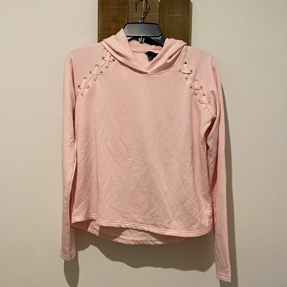Pink Lace-Up Kids Hoodie